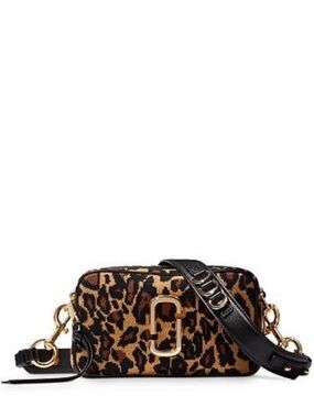 MARC JACOBS Leopard Print Snapshot Camera Bag — Brown & Black